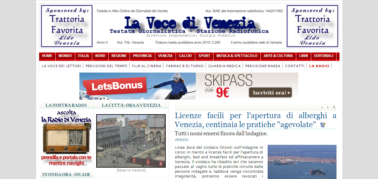 Online il nuovo sito La Voce di Venezia
